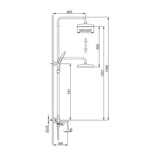 Душевая стойка Frap F2484-6 черный